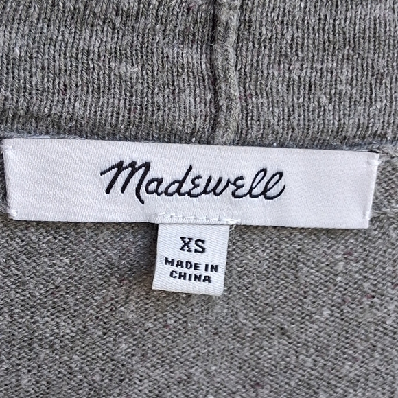 Madewell Green Women's Cardigan Cotton Hemp Silk Size XS - Picture 2 of 5